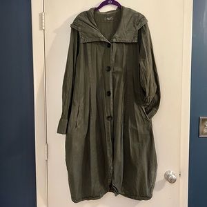 Army Green Coat with Hood